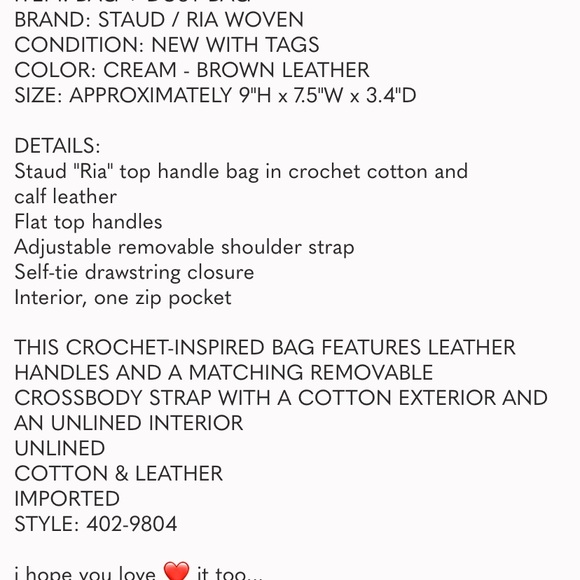 STAUD | RIA Crochet Bag - Picture 5 of 5